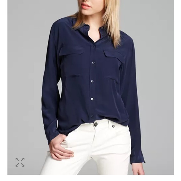 Equipment Tops - Equipment Navy Button-Down Shirt